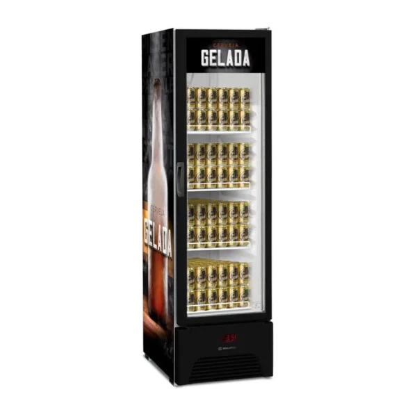 Cervejeira Expositora Slim 337 Litros VN28RP Optima Adesivo Gelada Metalfrio Promoção - Imagem 3