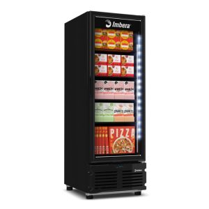 Freezer evz21 porta vidro full black congelador lateral congelados